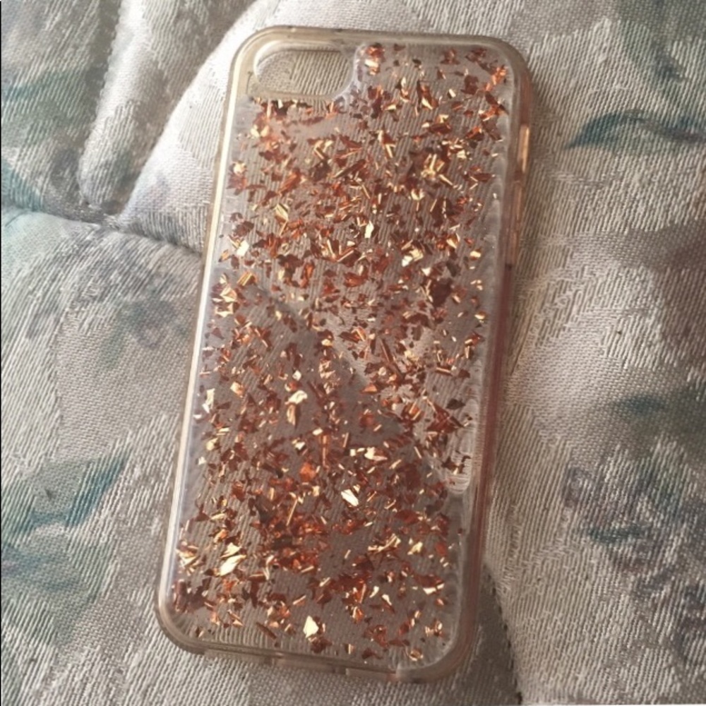 iPhone 5 /5s case clear with gold flakes